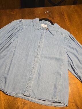 Womens Light Blue Denim Shirt -